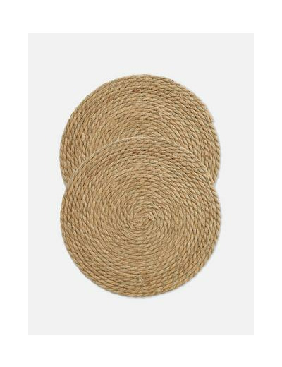 Lot de 2 sets de table en rotin