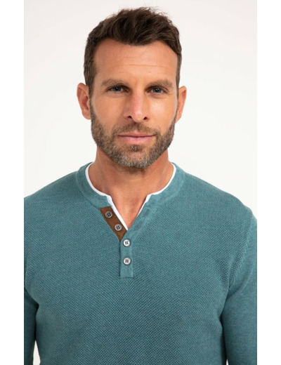 Pull col tunisien uni Jerti