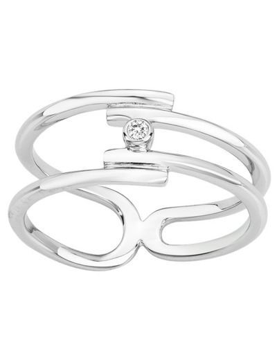 Bague Femme Délicate entrevue Argenté
