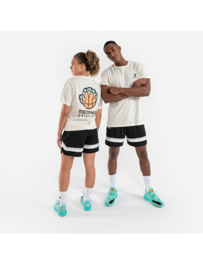 T-shirt de basketball NBA Grizzlies homme/femme - TS 900 AD Blanc