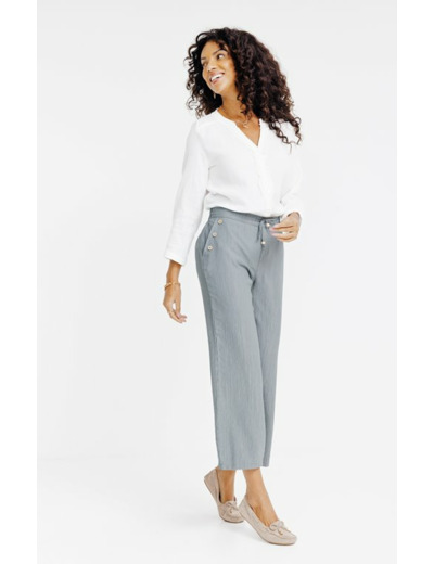 Pantalon fluide plissé très large