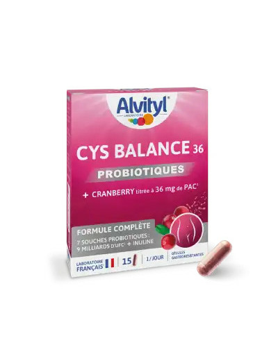 Alvityl Cys Balance 36 Gélules Boîte De 15