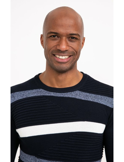Pull col ron rayé Jacky
