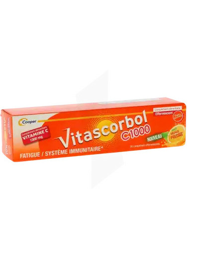 Vitascorbol C 1000 Comprimés Effervescents Boîte De 20