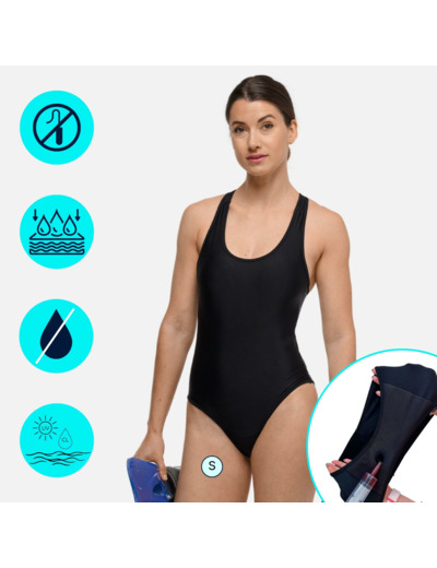 Maillot de bain Menstruel 1 Pièce| Femme & Ado | Flux Abondant | Lola