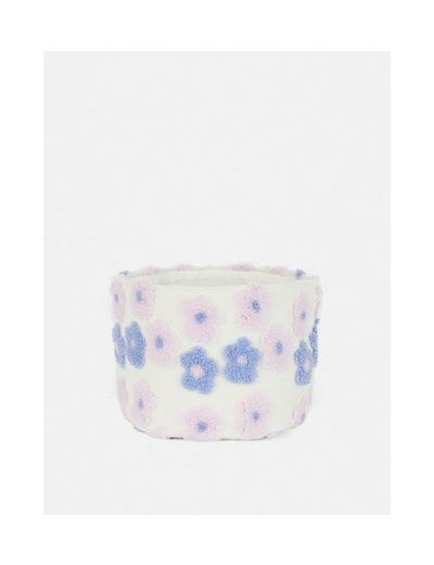 Panier de rangement souple en tissu touffeté