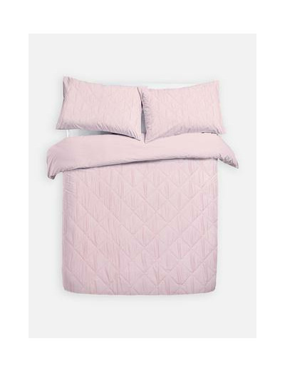 Parure de lit double matelassée en losanges