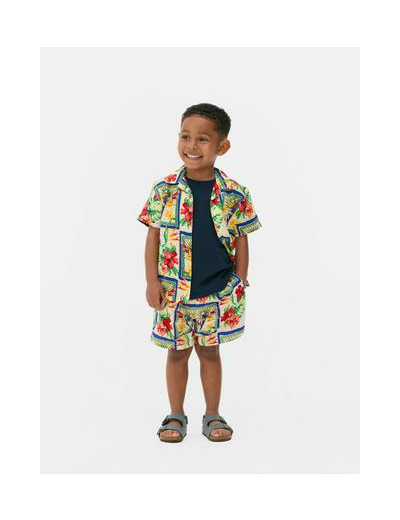 Chemise à fleurs tropicales pour enfant