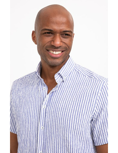 Chemise manches courtes Ray Seersucker