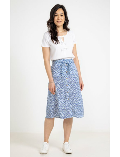 Jupe midi fendue