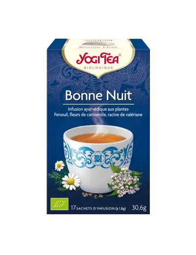 Yogi Tea Tisane Ayurvédique Bonne Nuit Bio 17 Sachets De 1,8 G