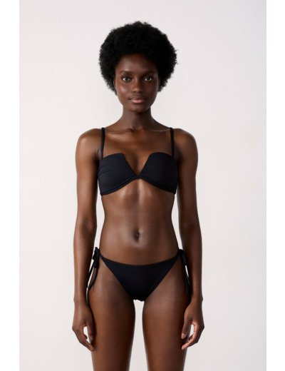 Bandeau coques fines bretelles amovibles haut de maillot