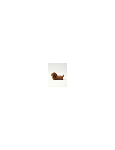 Pantoufles marron à tête de chien pour fille