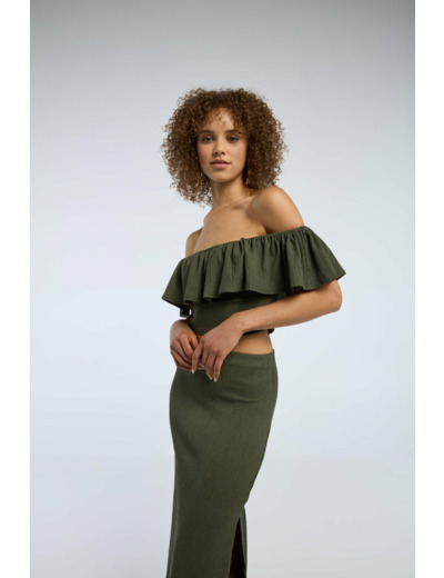 Blouse avec volants
