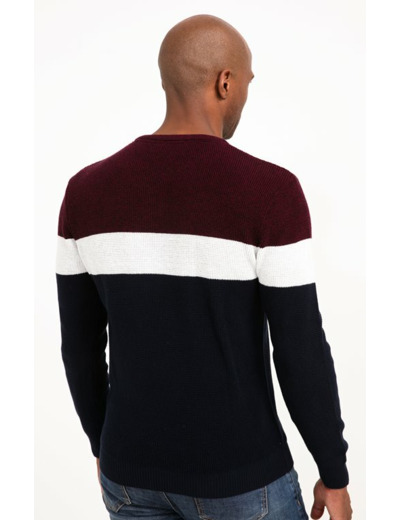 Pull Col Rond Rayé