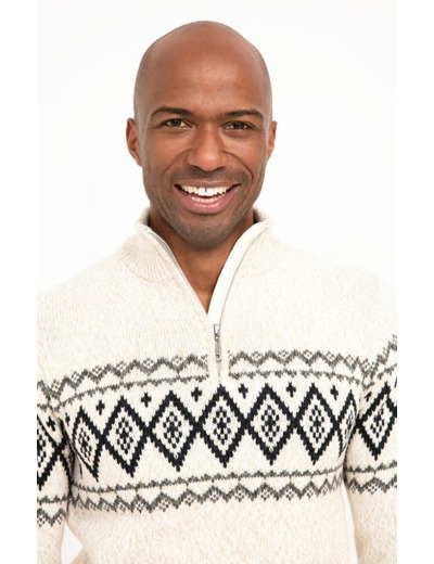 Pull Jacquard Col Montant