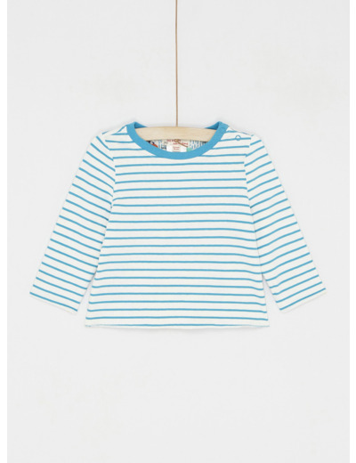 T-shirt réversible turquoise pour bébé garçon