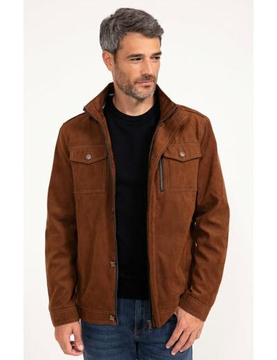 Blouson Geo Suede Camel