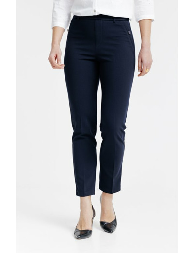 Pantalon de tailleur boutons fleurs