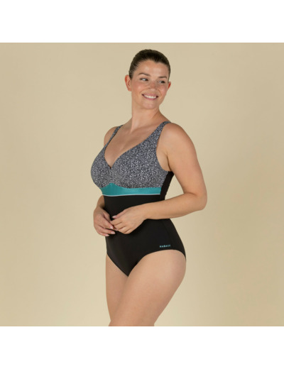 Maillot de Bain Gainant Femme 1 Pièce Kaipearl Triki Leo Noir