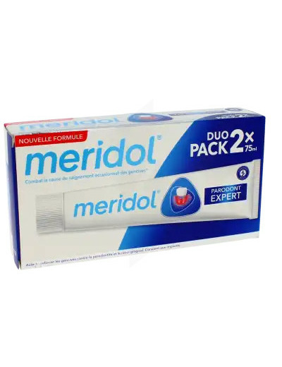 Meridol Parodont Expert Dentifrice 2 Tubes De 75 Ml