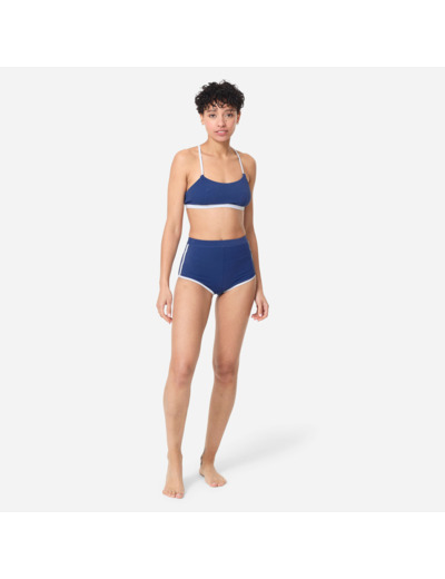Haut de maillot de bain surf brassière éponge Femme - Katy bleu