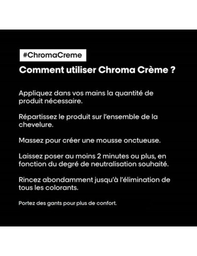 Shampooing neutralisant pour cheveux bruns Chroma Crème bleu