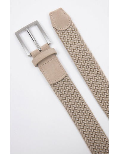 Ceinture tressée homme à boucle