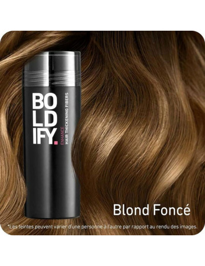 Fibres densifiantes pour cheveux blond foncé