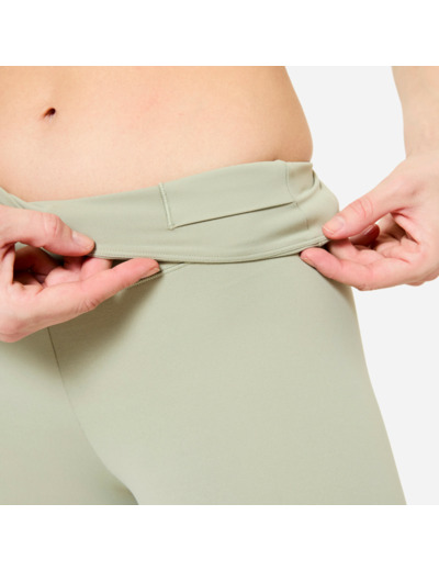 Cycliste de fitness slim taille haute femme, vert