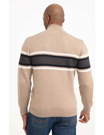 Pull col montant rayé Bico