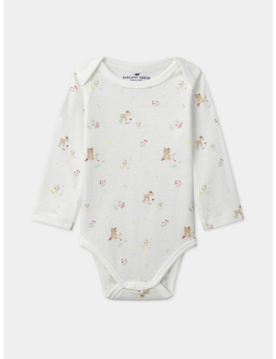 Lot de 3 bodies bébé fille à manches longues en coton issu de l'agriculture biologique