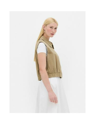 Blouson bomber court sans manches