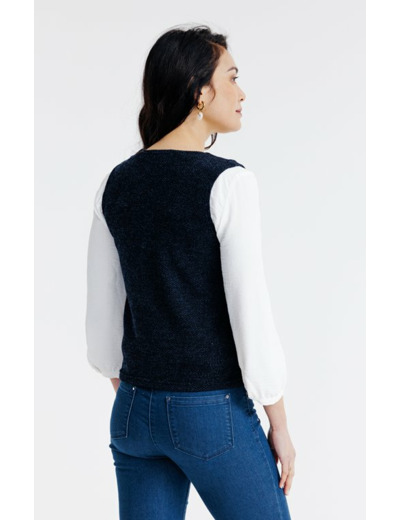 Cardigan boutons coquillage