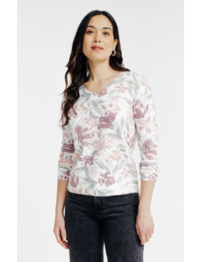 Pull imprimé fleurs