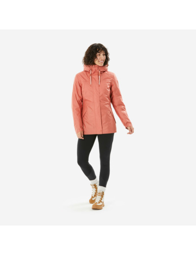 Veste de randonnée -10°C imperméable femme, NH500 marron