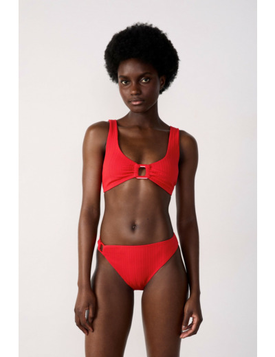 Brassière haut de maillot détail anneau