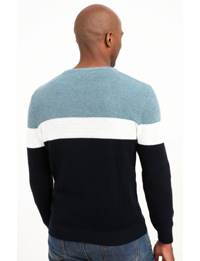 Pull Col Rond Rayé