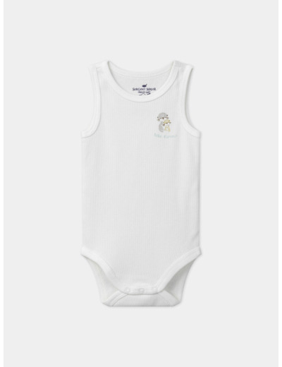 Lot de 2 bodies bébé garçon à bretelles en coton issu de l'agriculture biologique