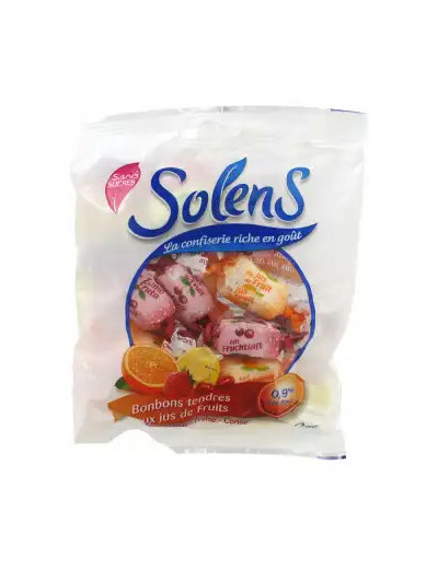 Solens Tendre Enfance Bonbon Tendres Jus De Fruits Sachet De 100 G