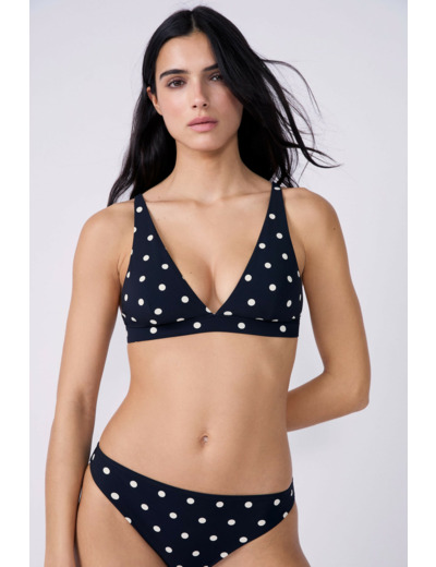 Triangle haut de maillot à pois