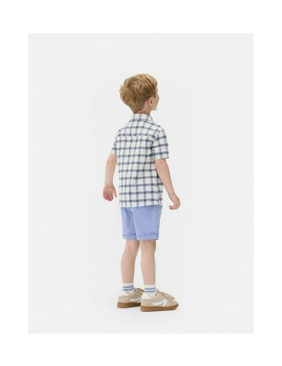 Chemise boutonnée à manches courtes et carreaux