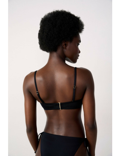 Bandeau coques fines bretelles amovibles haut de maillot