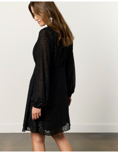 Robe courte unie NOIR