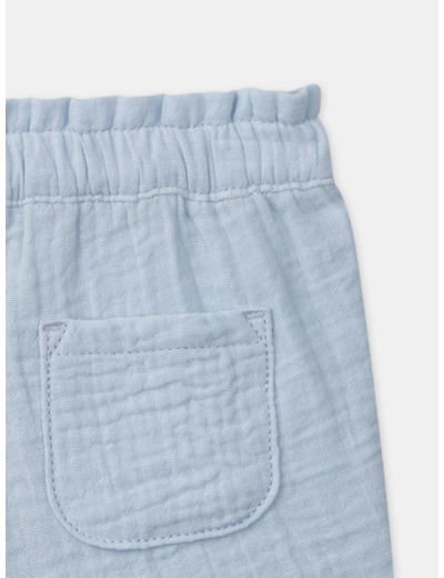 Short en double gaze de coton