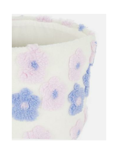 Panier de rangement souple en tissu touffeté