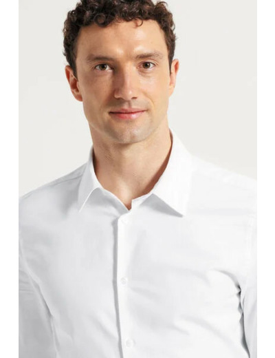 Chemise slim coton - Blanc