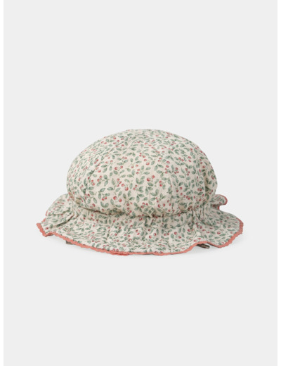 Chapeau imprimé à volants