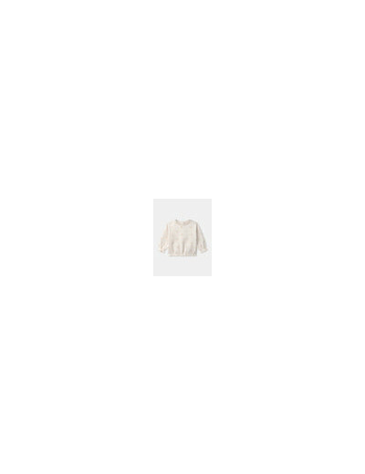 Ensemble bébé fille comprenant un sweat-shirt écru, un legging vert et un bandeau.