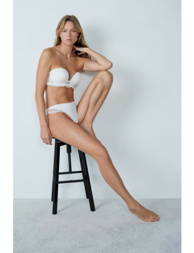 Bandeau coques fines bretelles amovibles